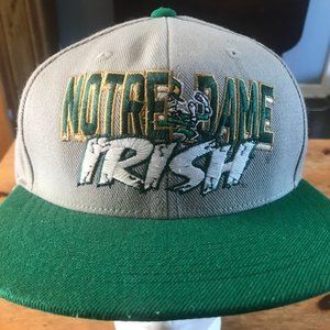 Vintage 90s Top Of The World NOTRE DAME FIGHTING IRISH Graffiti Snapback Hat TOW